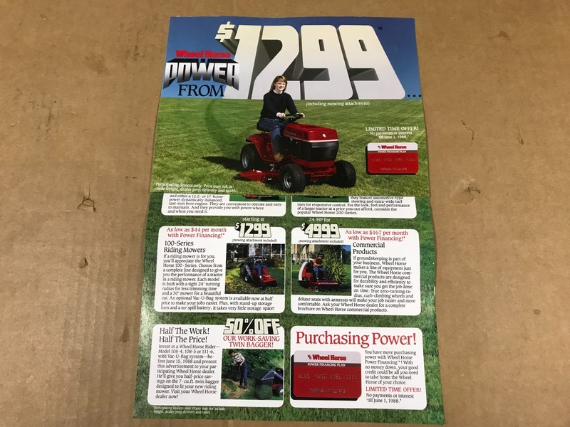Vintage Wheel Horse Lawnmowers Salesman Brochure gallery