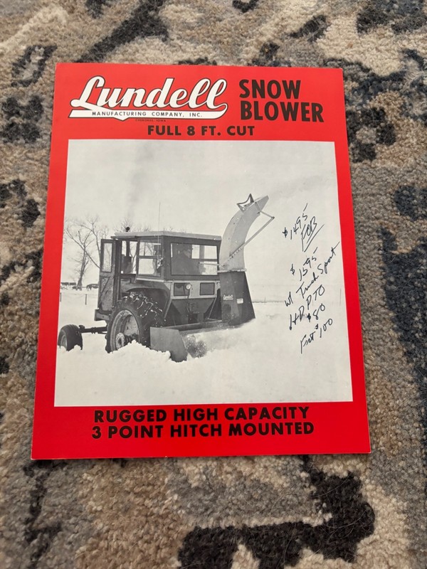 Lundell Snow Blower Brochure FCCA25