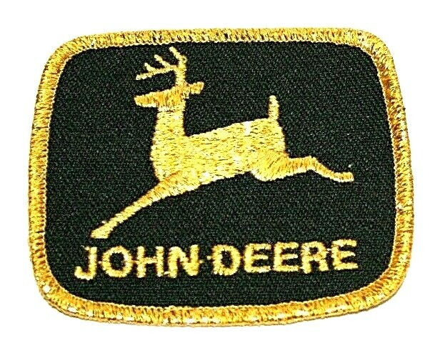 Gold & Black 1970s John Deere Farm Equipment Tractor Patch New NOS