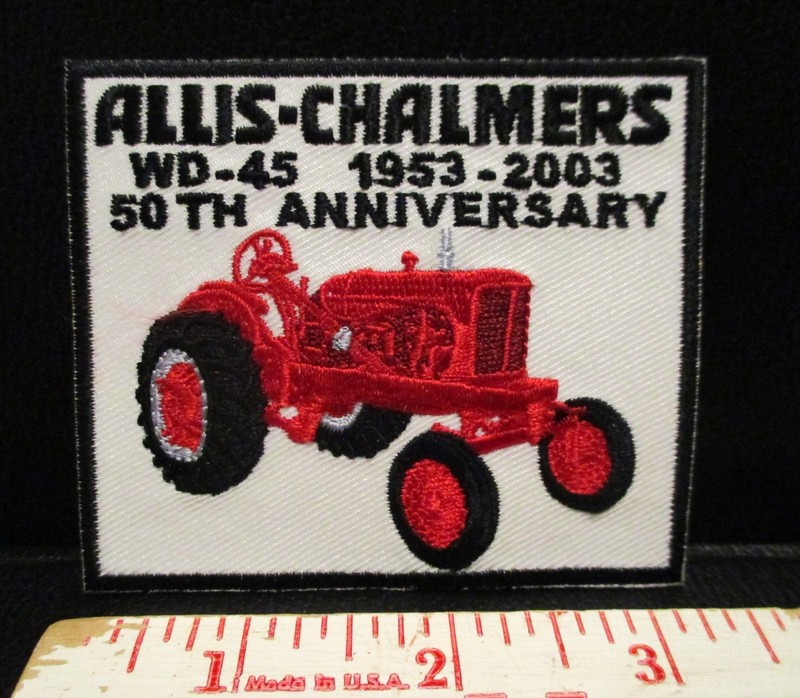 Allis Chalmers WD45 Tractor 50th Anniversary Embroidered Patch 2003 Uniform Hat