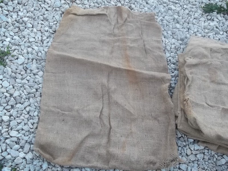 Used Vintage Unmarked / Plain Burlap Sack good for decor $6.50 each gallery