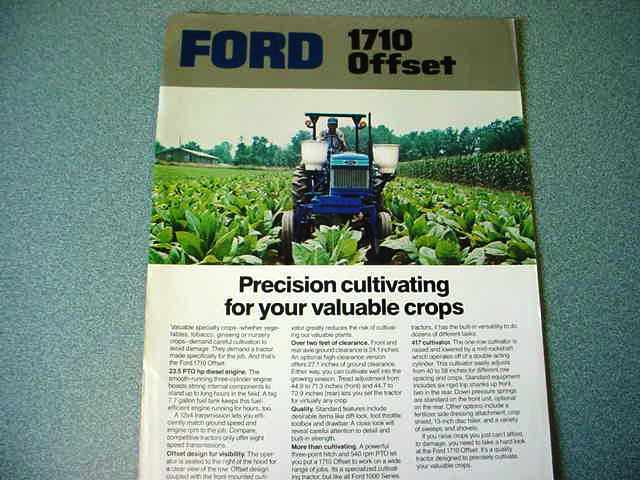 Ford 1710 Offset Farm Tractor brochure lw