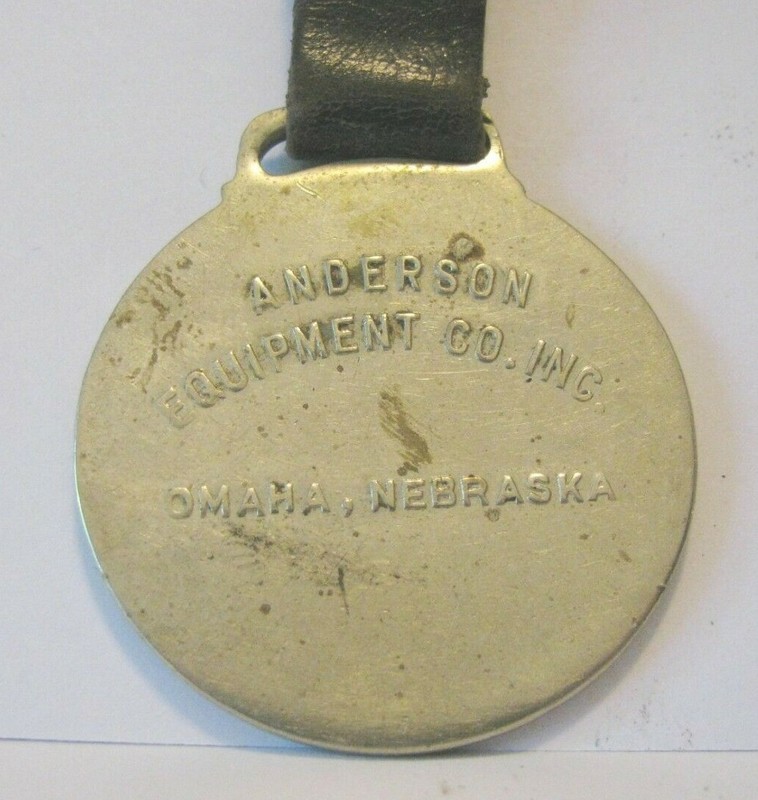 Koehring K Heavy Duty Pocket Watch Fob Anderson Equipment Company Omaha NE gallery