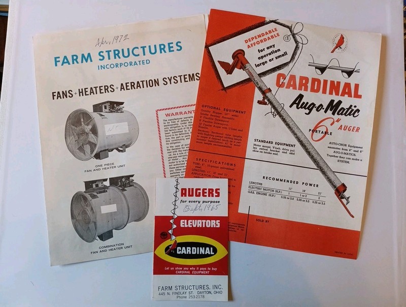 3 Vintage Cardinal EQUIPMENT ADVERTISING Brochures Flyers