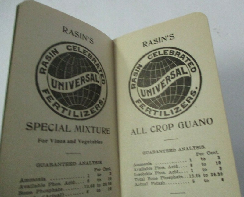RAISIN-MONUMENTAL CO. Fertilizers Advertising Notebook 1914-1915 gallery