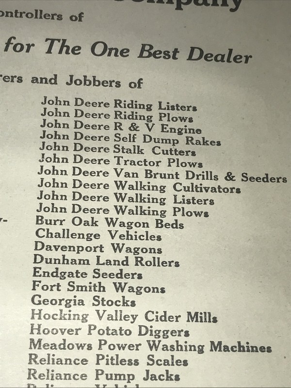 1916 John Deere Plow Co Farm Advertising - Kansas City - Denver - Oklahoma City gallery
