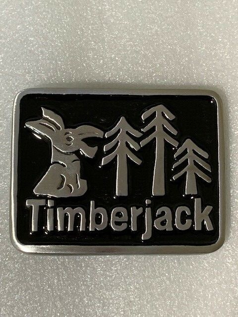Timberjack Forest Donkey Belt Buckle BLACK enamel Solid Pewter Very Sturdy gallery