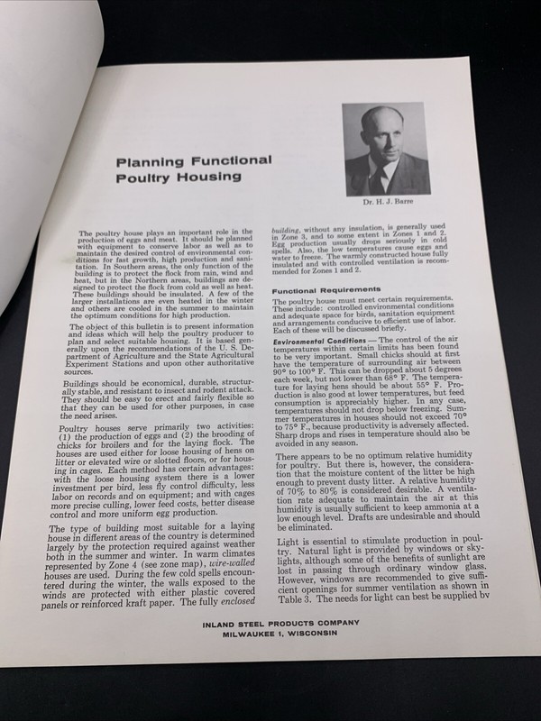 Rare 1959 Inland Steel Agricultural Buildings Plans & Specs-Hogs-Sheep-Poultry gallery