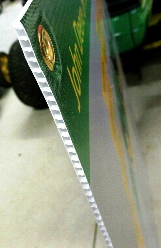 LOT OF 7 NEW HUGE 30"x36" JOHN DEERE DEALER TRACTOR BANNERS SIGNS POSTERS STIFF gallery