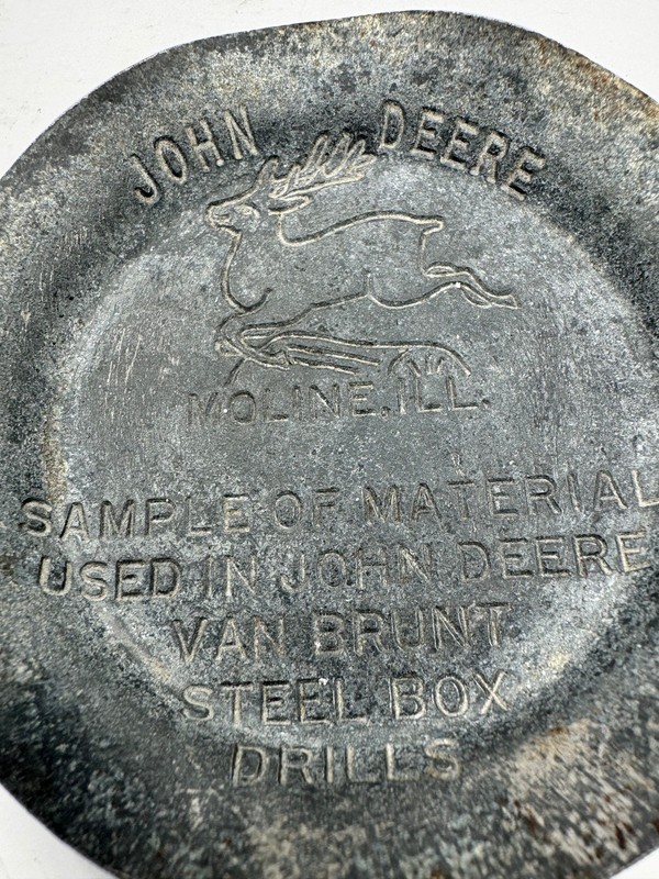 Vintage John Deere Tray Sample Of Material. SHIPS FREE IN THE USA!