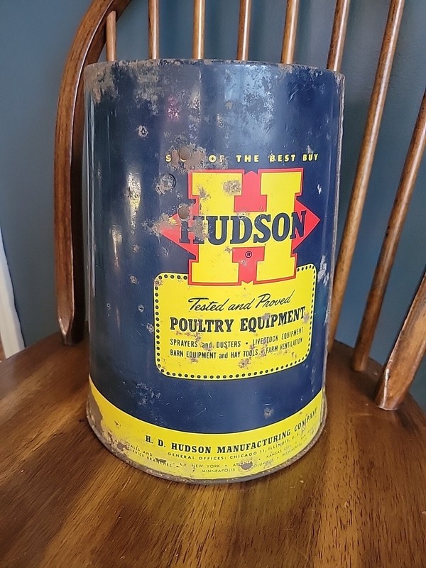 Antique Hudson Poultry Feeder Top Advertising Farm Life Lamp Shade