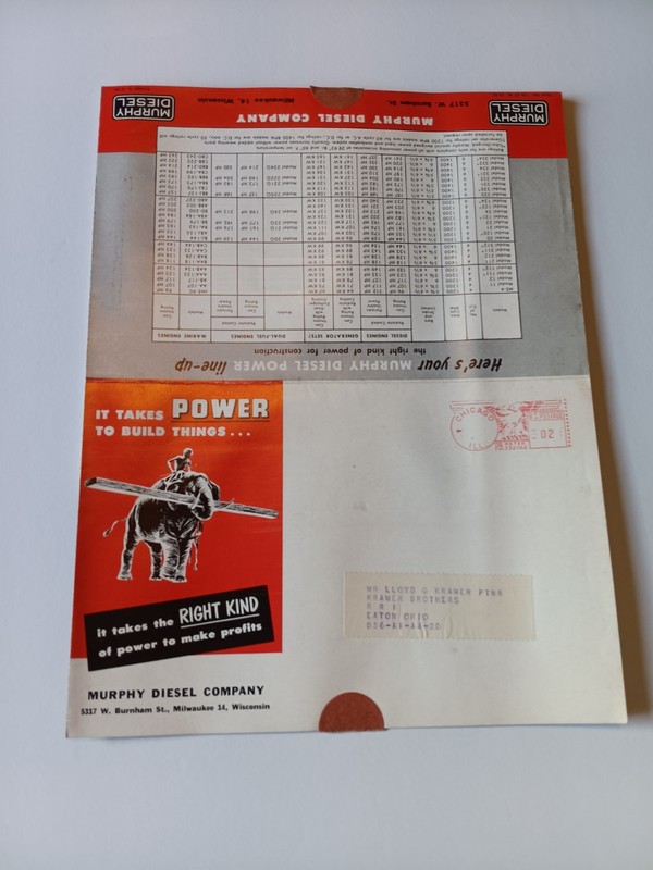 Vintage Murphy Diesel Sales Mailer Advertising Power Units, Generators gallery