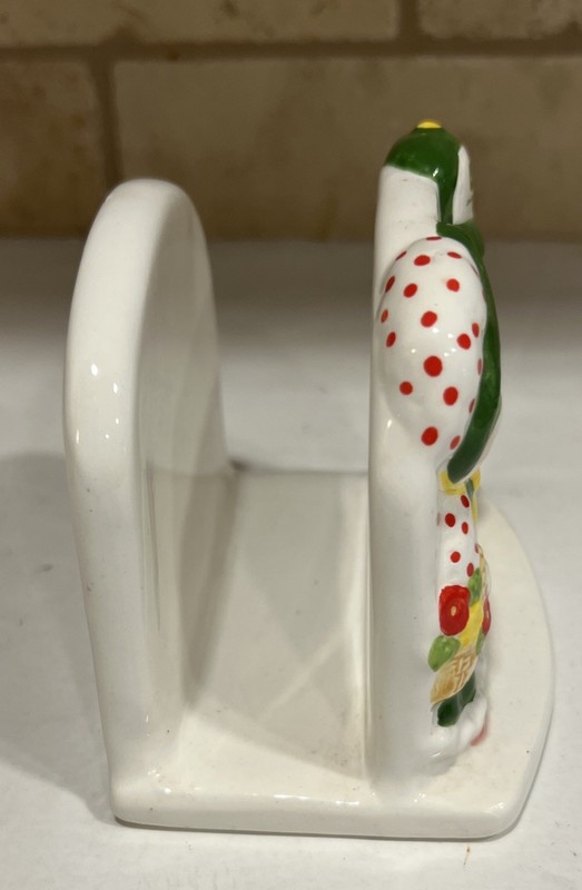 John Deere Tractor Farmer Mr. Mrs. Pig Piggy Napkin Holder White Ceramic gallery