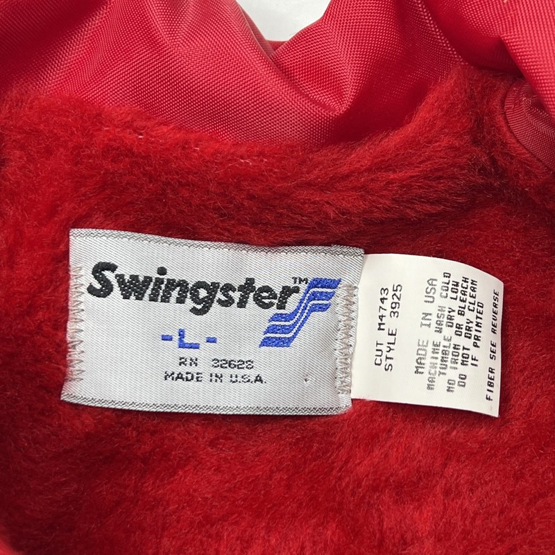 VTG KENT SEED PRODUCTS RED SATIN SHERPA LINED COAT KING LOUIE PRO FIT LARGE gallery