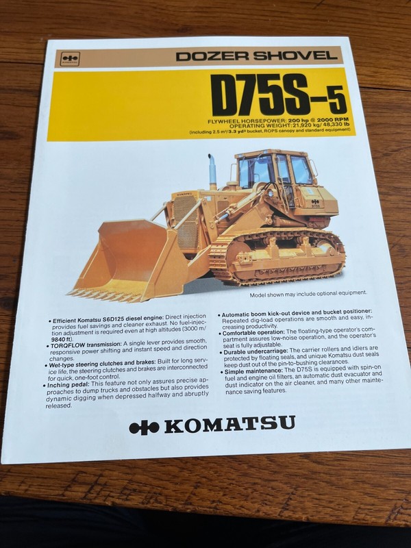 Komatsu D75S Crawler Loader Brochure FCCA