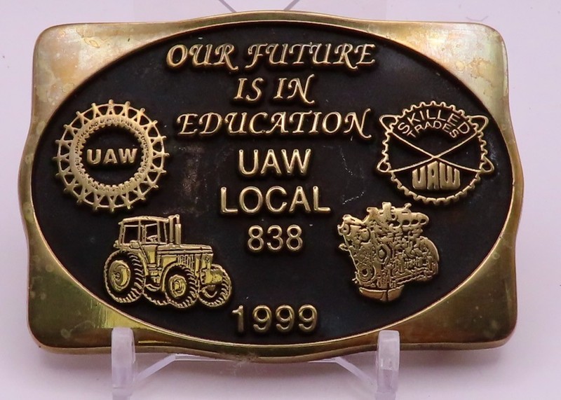 JOHN DEERE UAW 1999 Belt Buckle Anacortes Brass Works