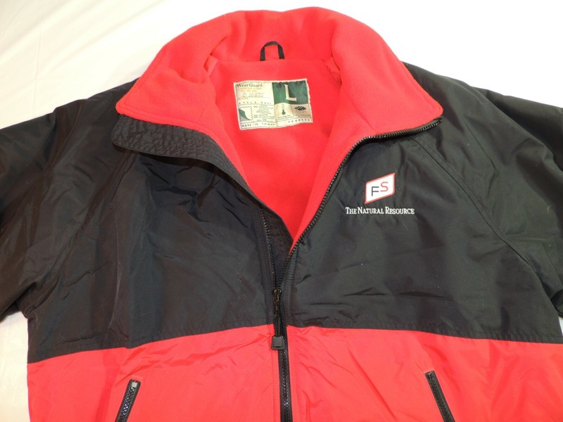 Wear Guard Mens Coat Size Large Red and Black Full Zip Fleece Lined FS FEED gallery