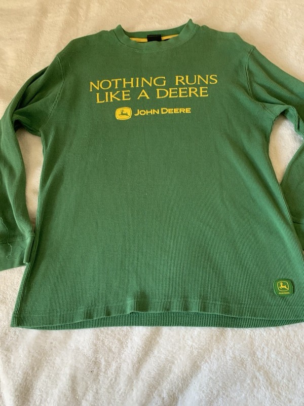 John Deere Men’s Green Thermal X-Large Long Sleeve Nothing Runs Like A Deere
