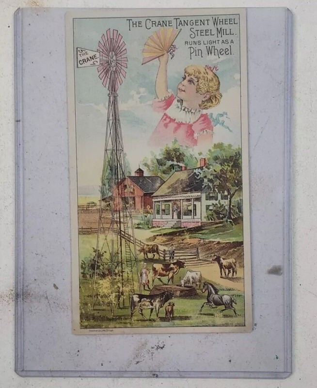 Vintage Crane Company Tangent Steel Wheel WindMill Ad
