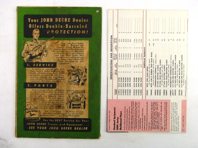 Farming Advertising Brochure Manual LOT vtg John Deere Moline Oliver New Idea ad gallery