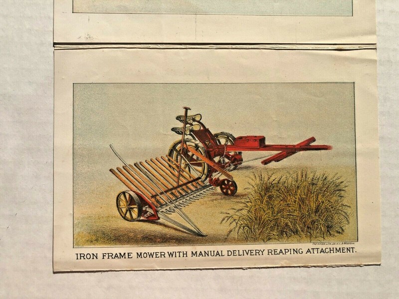 1876 Walter A Wood Harvesting Machines Sales Brochure w/ Color Illustrations gallery