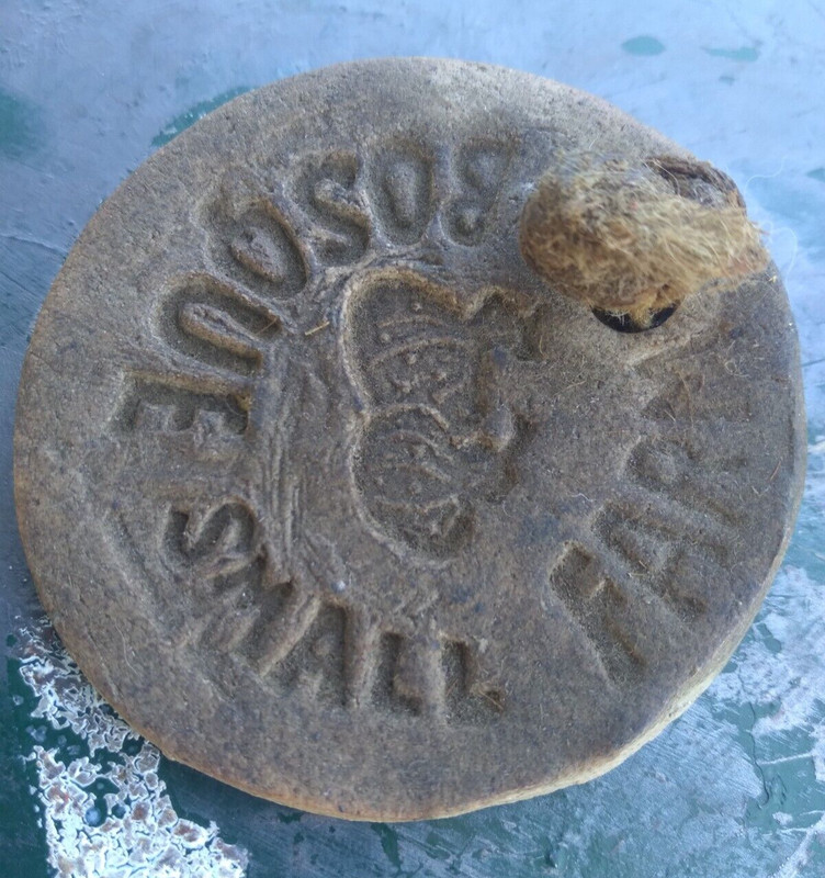 Vintage Advertising Label Bosque Small Farm Squash Veggie Tag Sign Ceramic