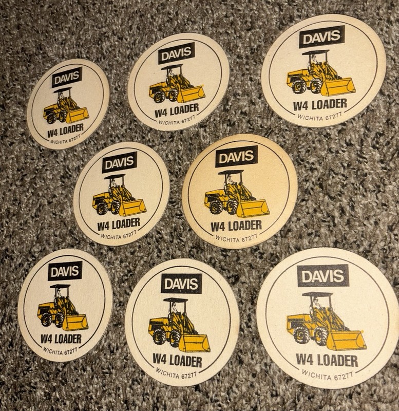 Vintage JI Case Davis W4 Loader Advertising Coasters Set of 8 Heavy Equipment gallery