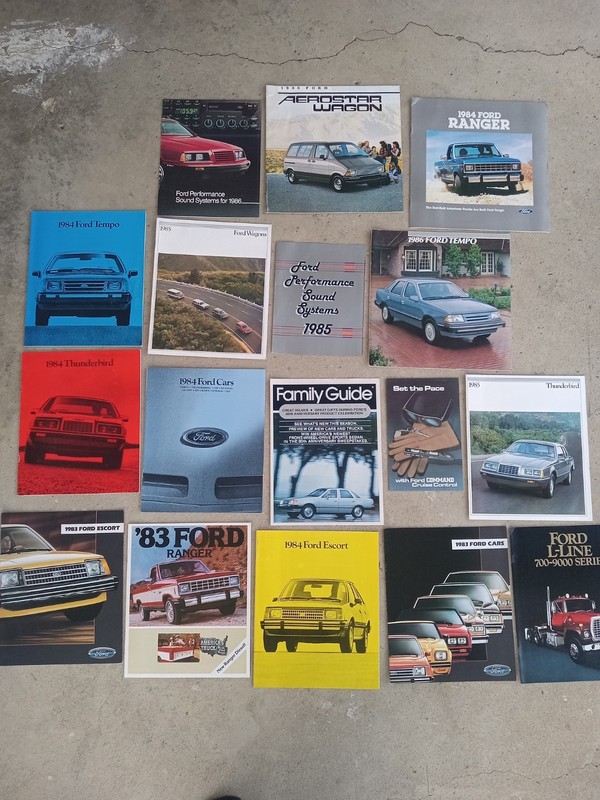 1980’s ford automobile sales brochures promo salesmen catalog lot car truck wago