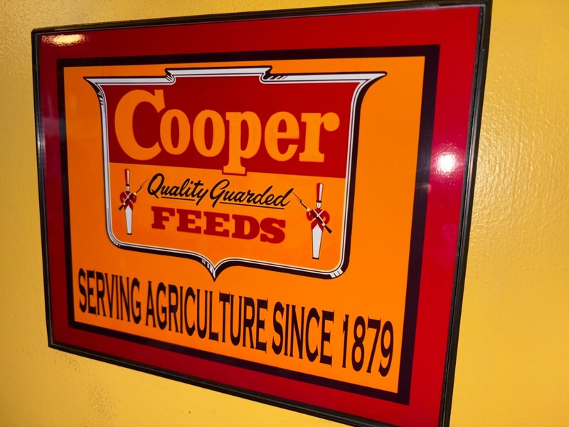 Cooper Feeds Livestock Barn Farm Store Kitchen Diner Advertising Sign