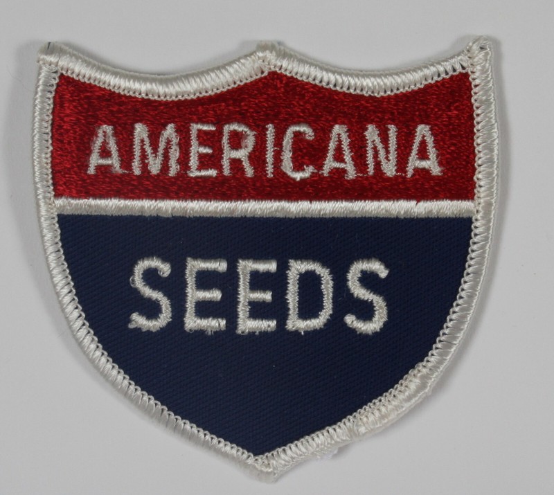 Vintage AMERICANA SEEDS Advertising Patch – Red White & Blue – Farming