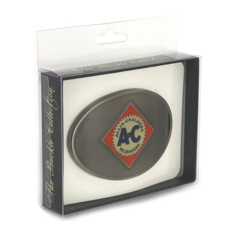 Allis Chalmers Logo Brushed Metal Pewter Belt Buckle 03098 gallery