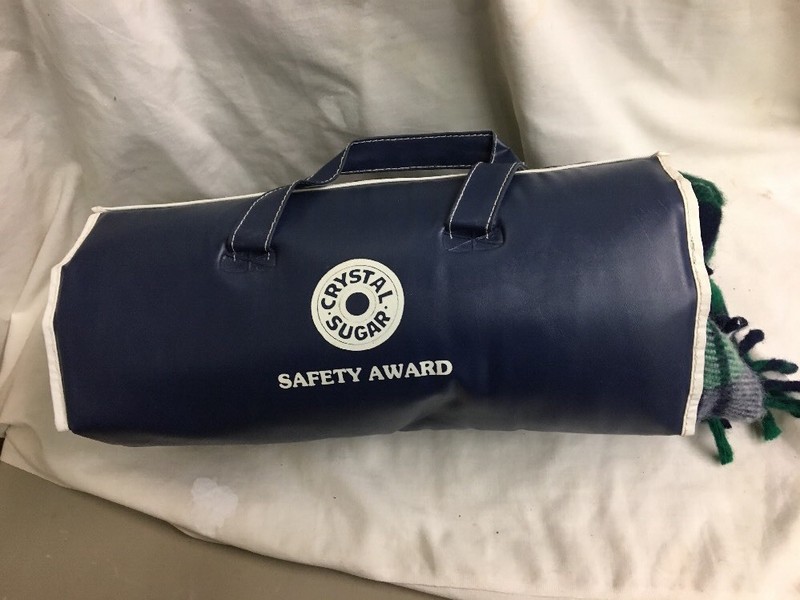 American Crystal Sugar Beet vintage agriculture safety award travel blanket