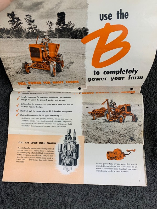 VINTAGE ALLIS-CHALMERS MAILER BROCHURE "TOOLS FOR FALL WORK" TRACTOR FARM AD gallery