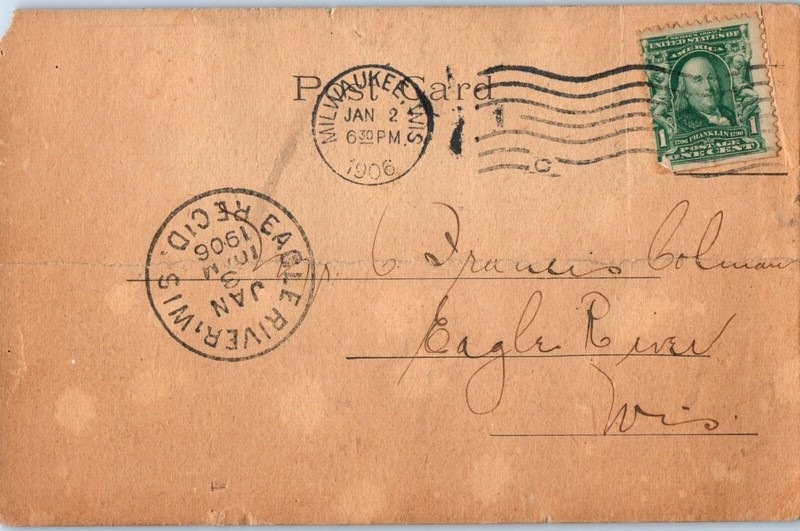1906 Antique International Harvester Collection Agency Receipt Milwaukee, WI