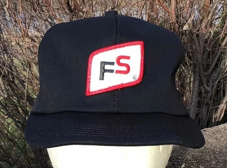 Vintage Trucker Hat FS Patch K Products Farm Services Agriculture Seed Feed USA