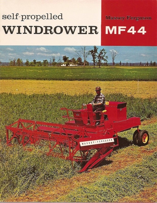 Farm Equipment Brochure – Massey Ferguson – MF 44 – Windrower – 1964 (F1260)