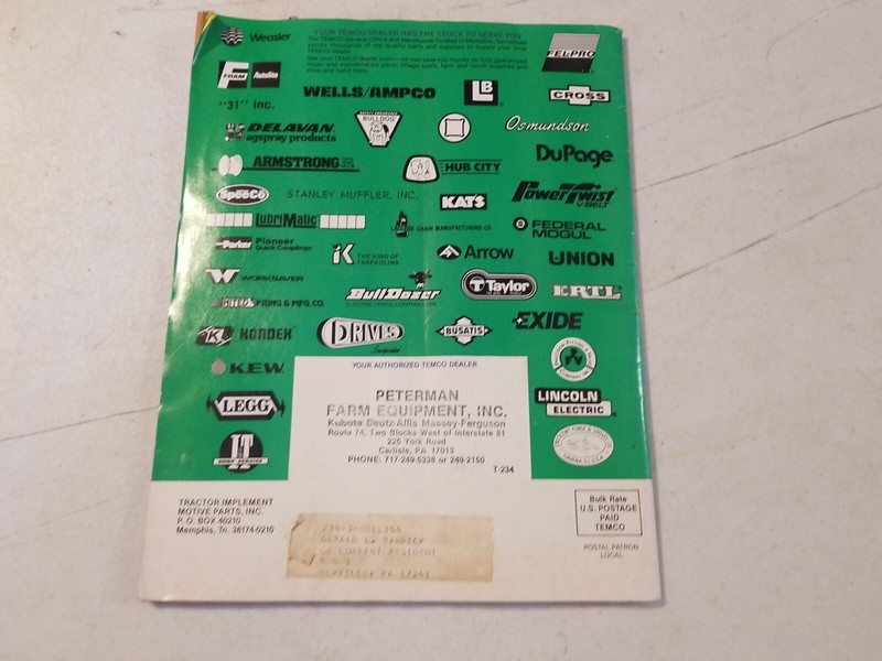1992 Temco Tractor Parts Catalog Bloomsburg Pa gallery