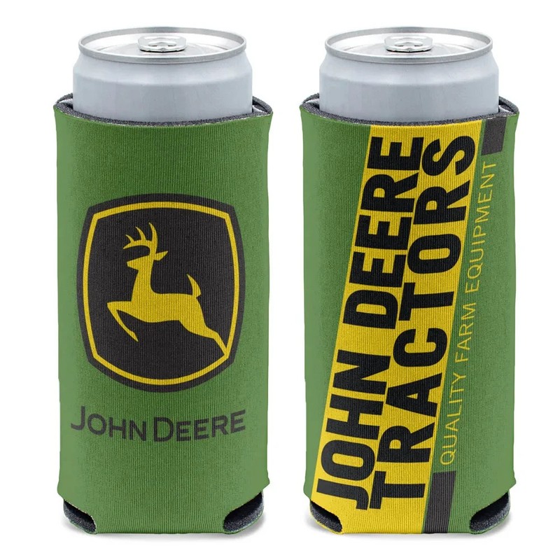 JOHN DEERE TRACTORS 12oz. 2 SIDED DESIGN SLIM CAN COOLER CAN HOLDER WINCRAFT