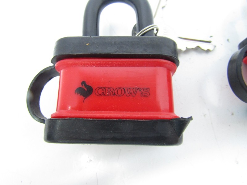 Lot of 2 Crow's Indoor / Outdoor Padlocks Seed Corn Farmer Collectors RARE! gallery