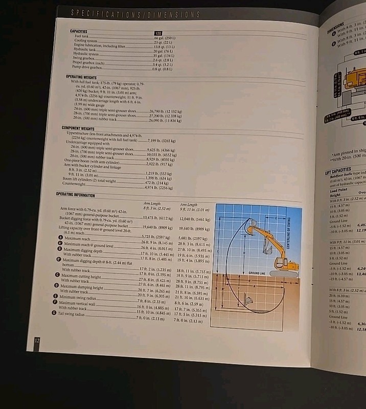 John Deere 120 Excavator 1997 Brochure Booklet Illustrated DKAX 120 gallery