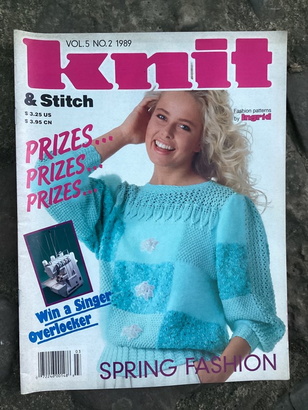 Original 1989 Vintage Knit & Stitch Fashion Clothing Magazine