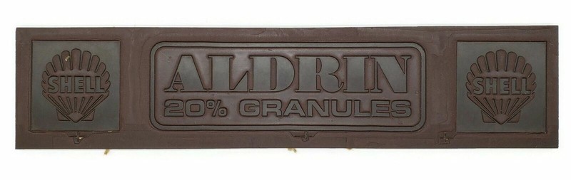 Shell Aldrin 20% Granules Bag Stamp Master Print Plate Sign Decor