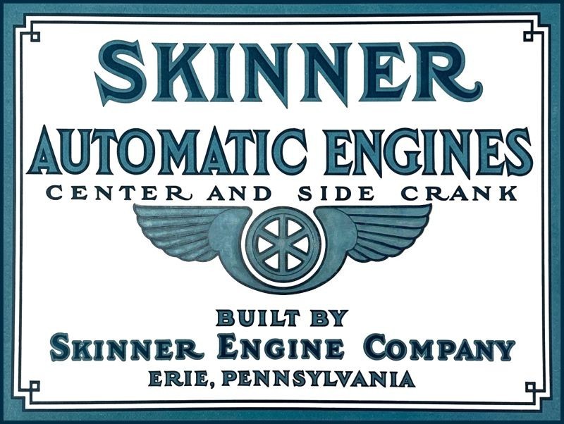 Skinner Automatic Engines of Erie Pennsylvania NEW METAL SIGN: 9×12″ Free Ship