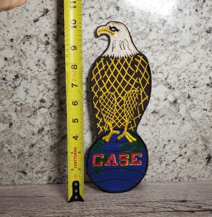 Vintage Case Tractor Eagle on Globe Large Patch