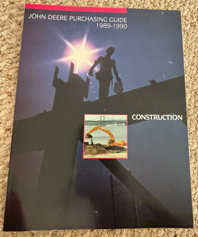 John Deere Construction Equipment Buyers Guide For 1989-90 Brochure CWPA26