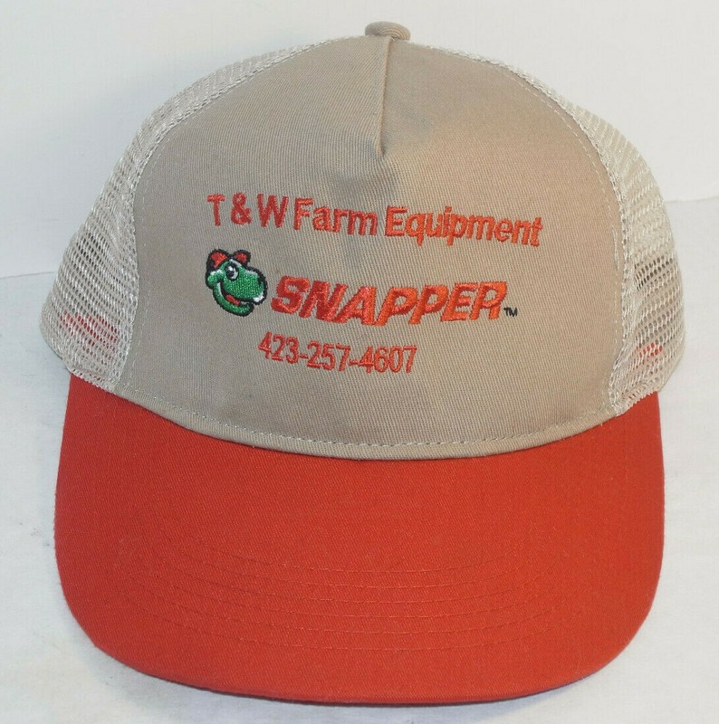 VINTAGE FARM EQUIPMENT & SNAPPER MOWER HAT/CAP! EMBROIDERED LOGOS! SNAPBACK!