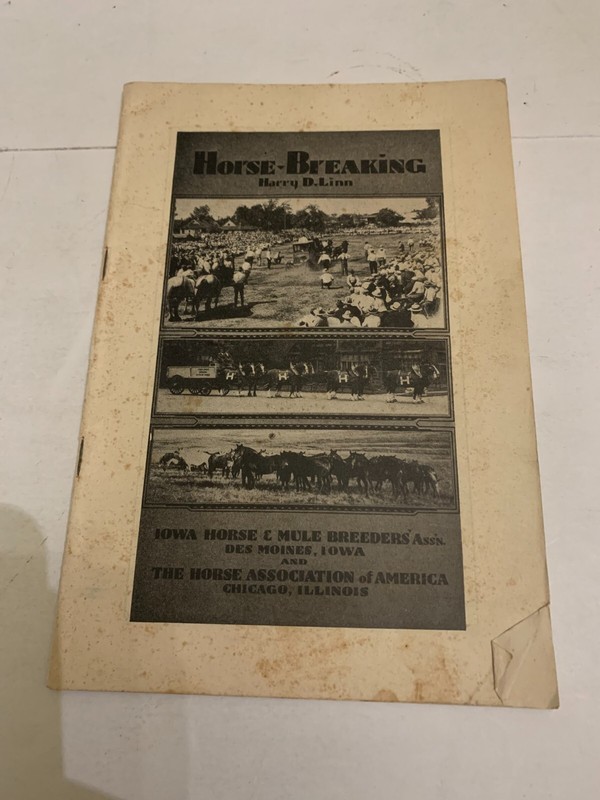 1936 Horse Breeding Harry D. Linn Booklet Iowa Horse & Mule Breeders Association