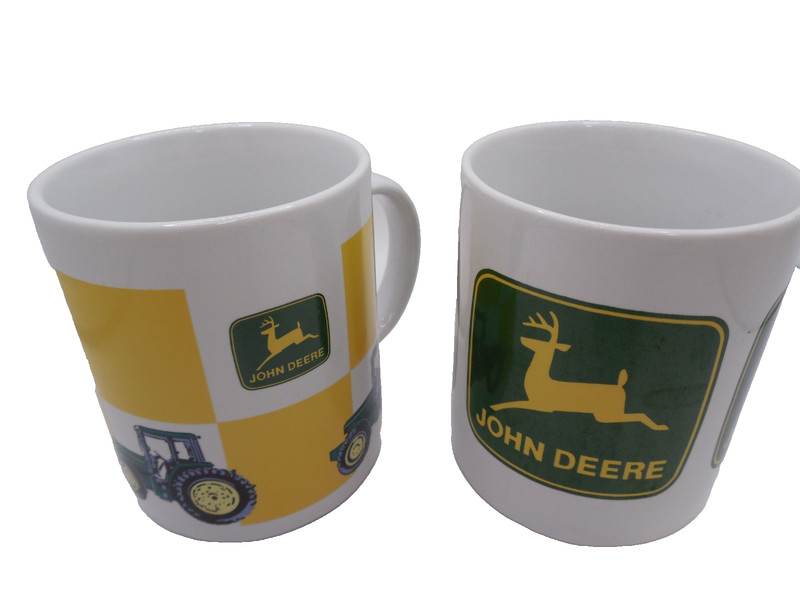 John Deere Coffee Mug By Gibson Licensed Agriculture Farm Tractor Lot of 2