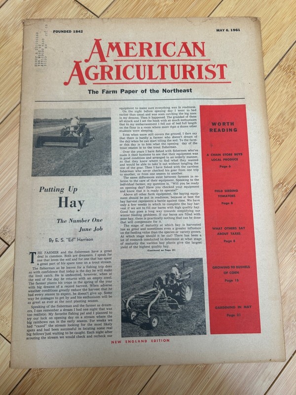 MAY 6 1961 AMERICAN AGRICULTURIST MAGAZINE THE FARM PAPER MASSEY-FERGUSON COMBIN