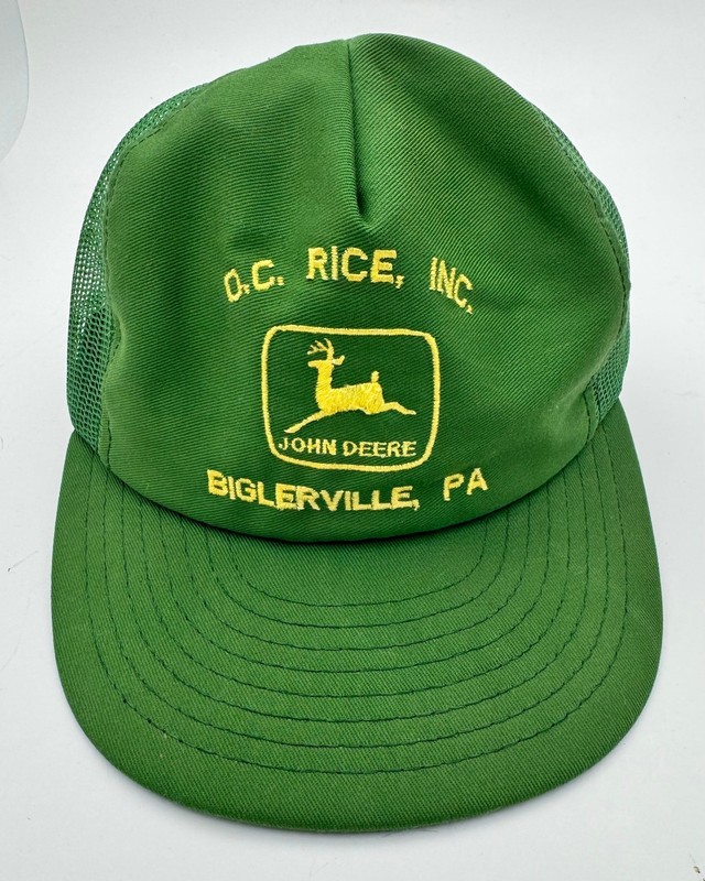 Vintage Snap Back Cap John Deere New Old Stock SHIPS FREE IN THE USA